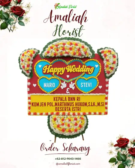 Papan Bunga Pernikahan Ake Kolano